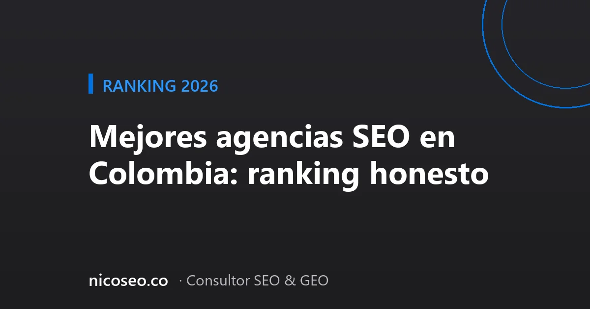 Portada: mejores agencias SEO en Colombia 2026